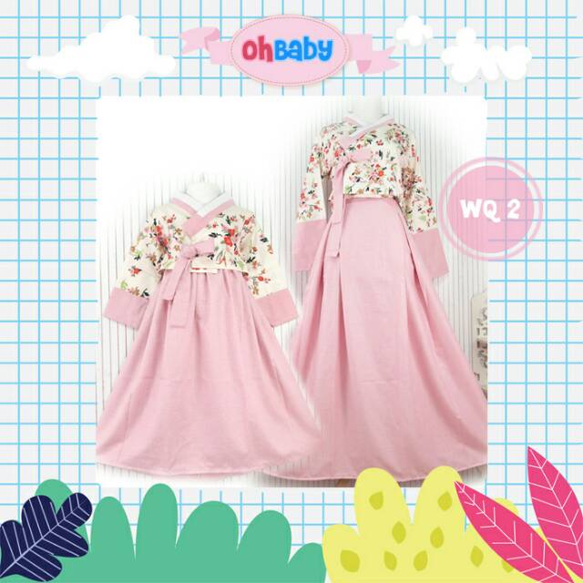 Gamis hanbok anak bisa couple dengan ibu dijual terpisah