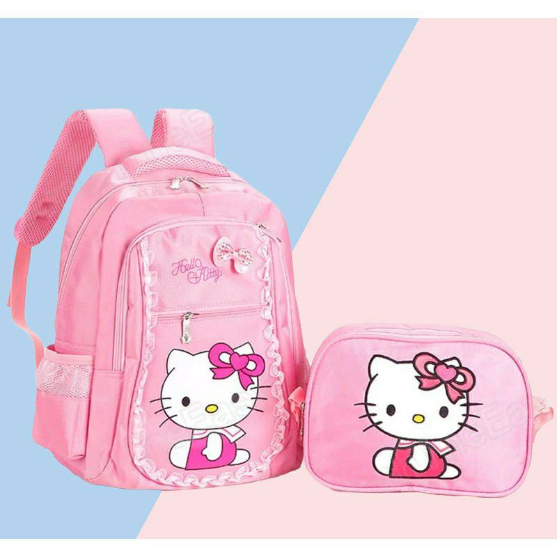 Tas Anak TK SD Terbaru 2021 Anak Perempuan Fashion Keren Ransel Kartun Helokitty Ransel Sekolah Siswa Kapasitas Besar Lucu Remaja Laptop tas ransel hello kitty anak perempuan wanita kecil karakter