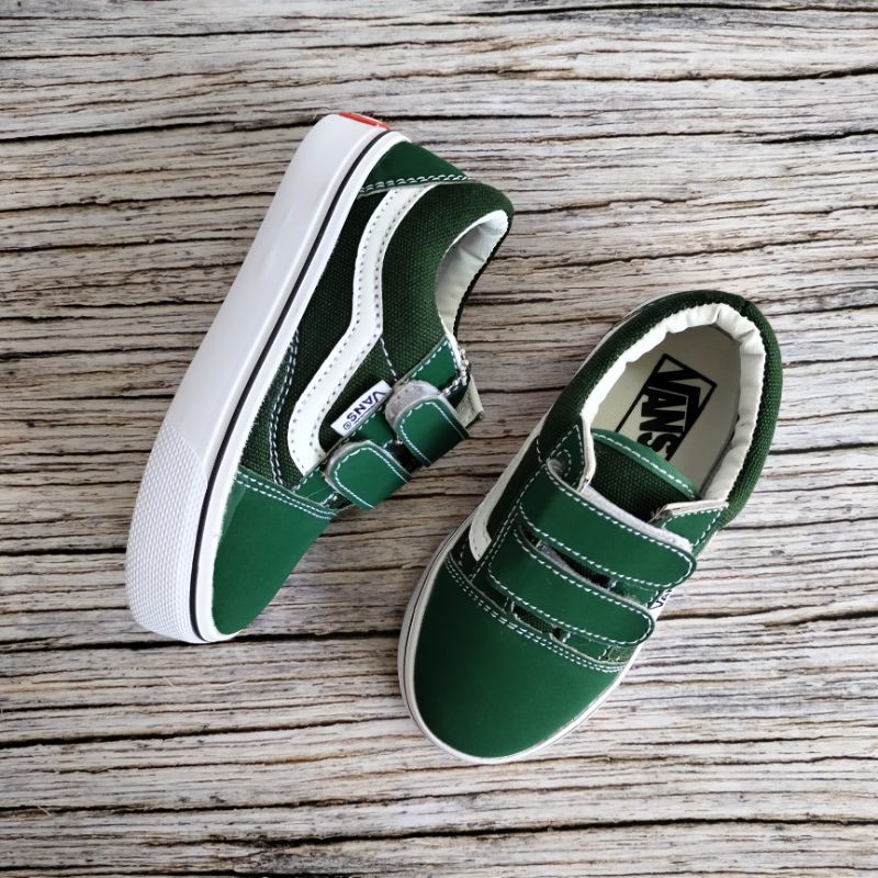 SEPATU ANAK VANS OLDSKOOL GREEN PREMIUM HIGH QUALITY SNEAKERS ANAK LAKI LAKI VANS ANAK GREEN