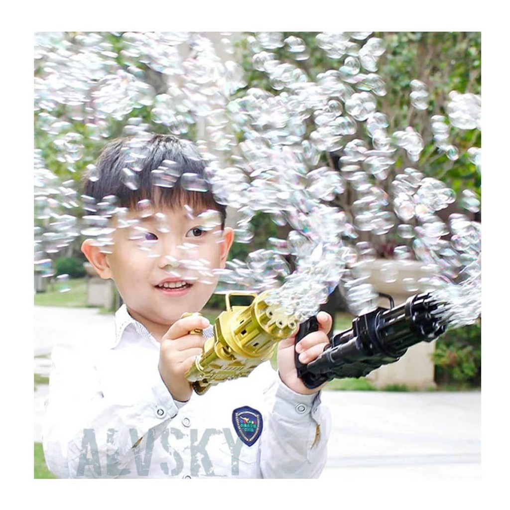 MAINAN BUBBLE ELEKTRIK GATTLING GUN/ MACHINE GUN ELEKTRIK BUBBLE/ GATTLING BUBBLE GUN TOYS