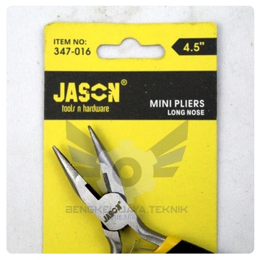 JASON Tang Lancip Mini 4,5&quot; / Tang Mini Pliers 4,5 Inch JASON 347-016