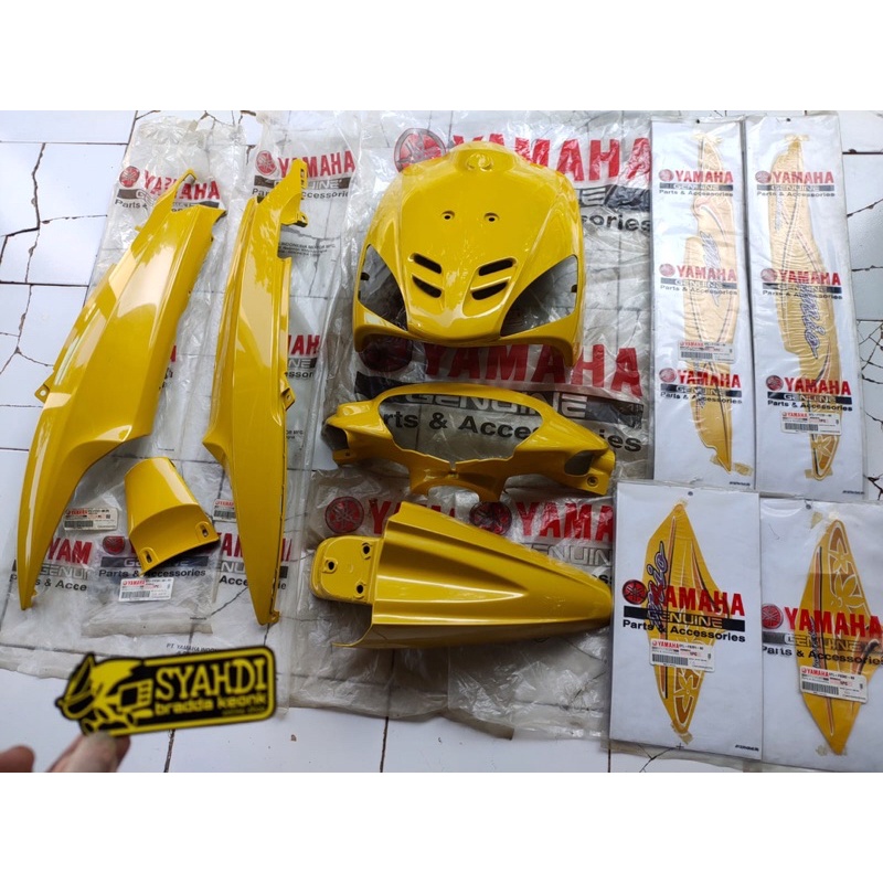 body alus mio original kuning + striping original