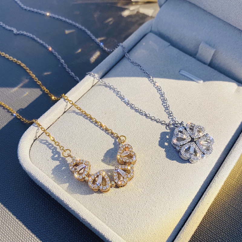 Anting Dan Kalung S925 Silver Bentuk Snowflake Aksen Berlian Gaya Korea Untuk Wanita