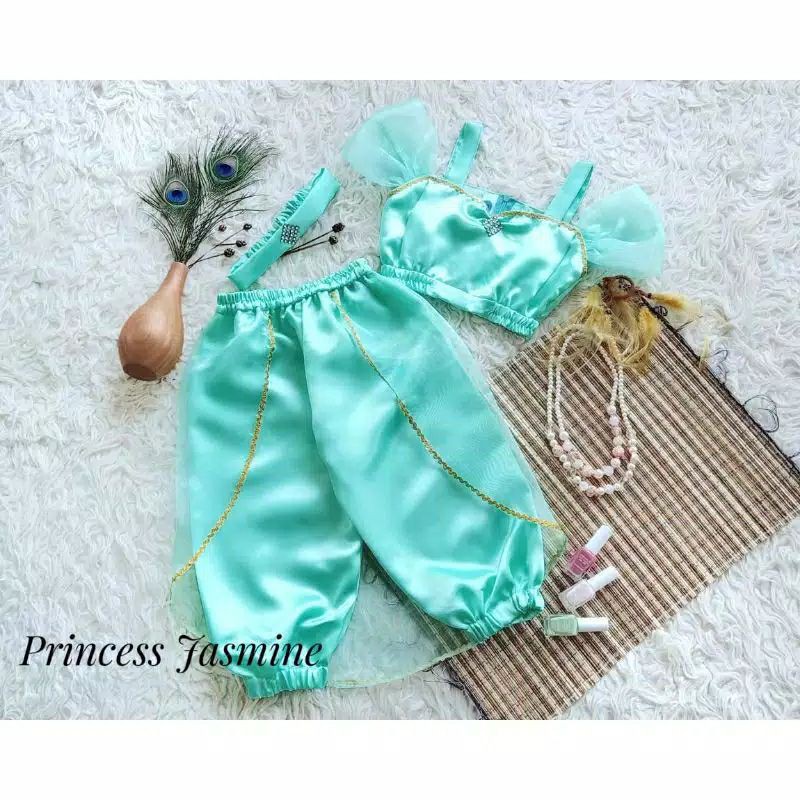 Kostum Princess Jasmine, Baju Princes Jasmine, Baju anak, Kostum Newborn Princess Jasmine