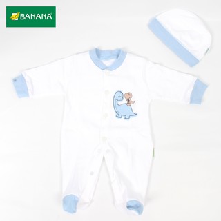BANANA Jumper Set Baju Bayi Laki Laki Dinno Tutup Kaki BANANA Jumper Set Baju Bayi Laki Laki Dinno Tutup Kaki