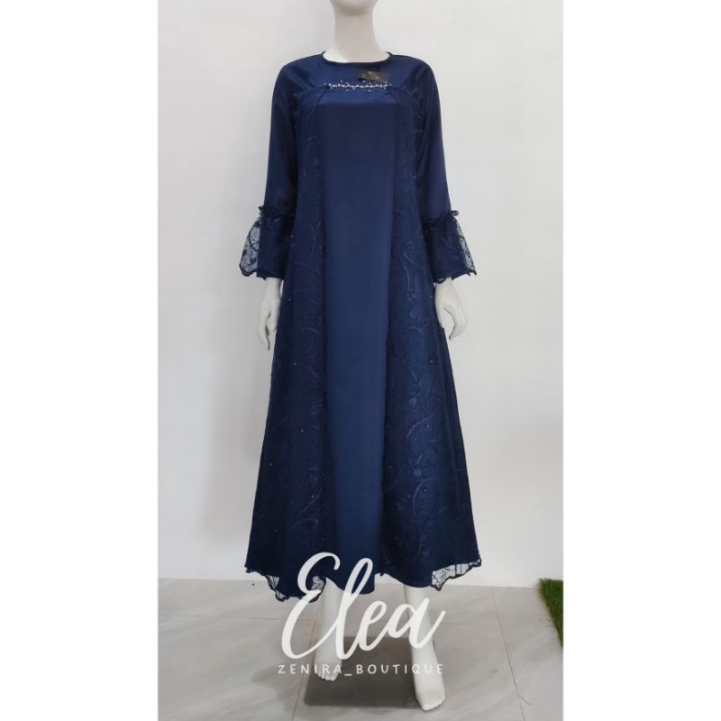 ELEA DRESS brokat remaja / baju pesta / gamis kondangan / lamaran / wisuda / bridesmaids tersedia ukuran kecil hingga jumbo