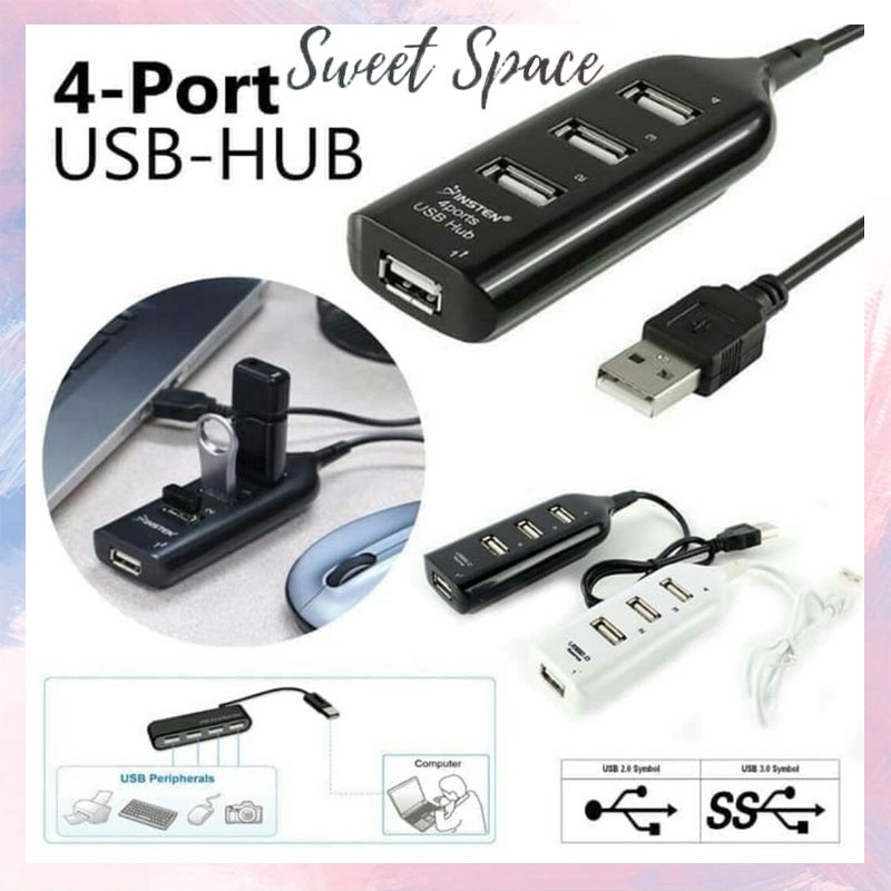 CHARGER USB PENGHUBUNG LAPTOP/HANDPHONE/PC 4 PORT USB2.0 [SWEETSPACE]