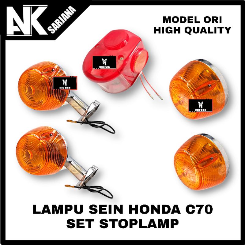 LAMPU SEIN C70 RETENG C70 RITING HONDA C70 C50 C90 MODEL ORIGINAL SET LAMPU STOP BELAKANG