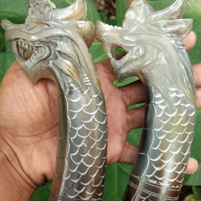 gagang golok tanduk bule naga kuncung