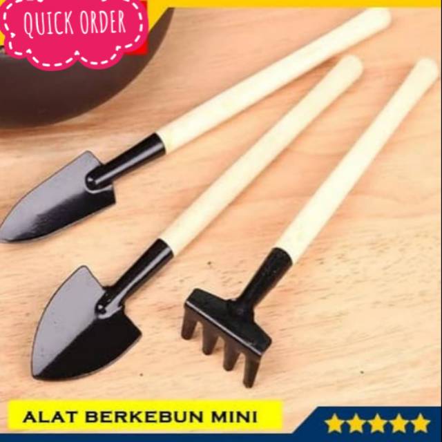 Alat Berkebun Mini Sekop Mini Gardening Tools 3 in 1 Mainan Anak Cowok Cewek Laki Perempuan Tanaman 