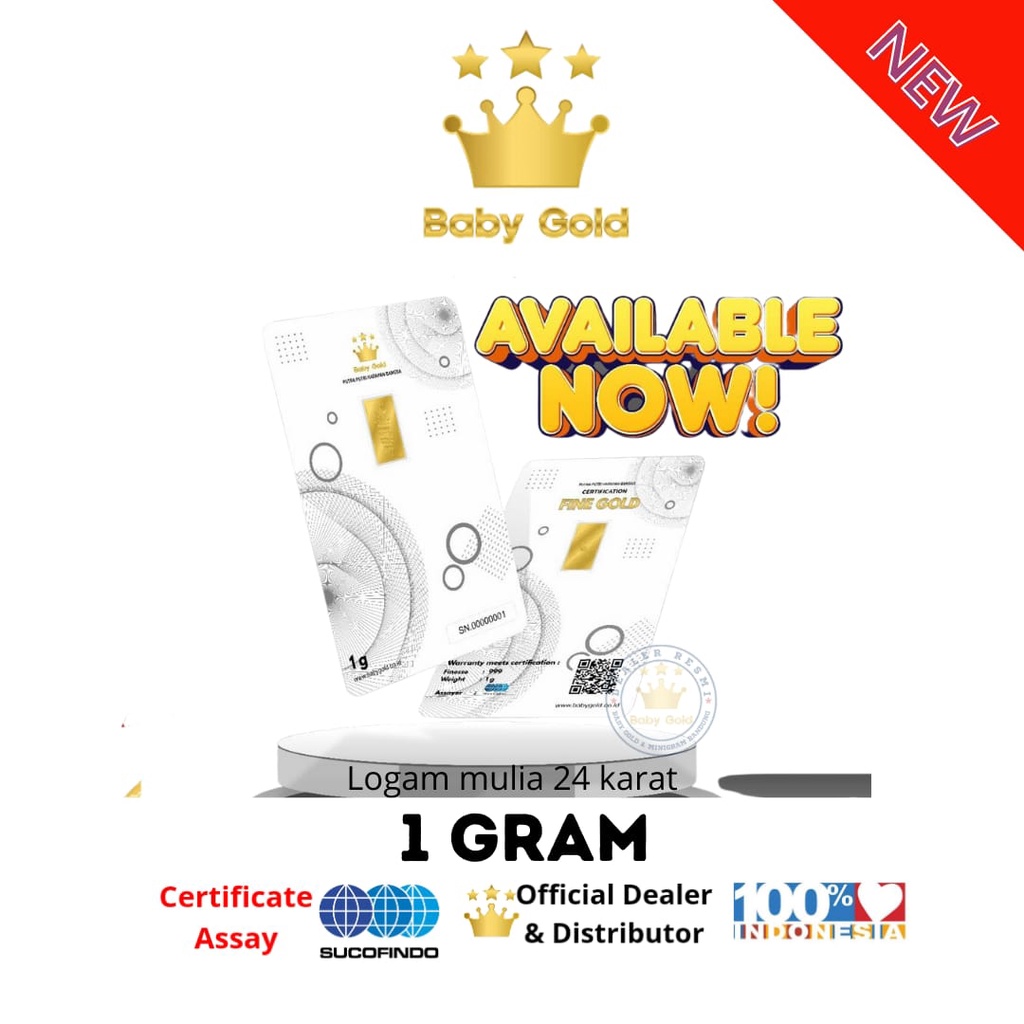 BABY GOLD LOGAM MULIA EMAS MURNI 1 GRAM