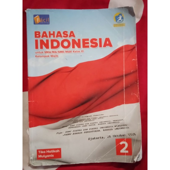

Buku Bahasa Indonesia Kelas 11 SMA/MA ( Kelas 2 SMA/MA )