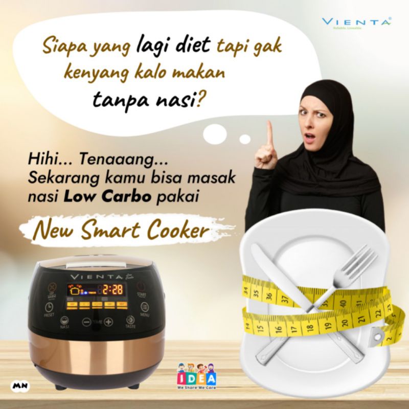 New Smart Cooker Low Carbo Vienta | Rice Cooker Low Carbo | NSC Low Carbo | Magic com Low Carbo | Low Carbo untuk Diabetesa
