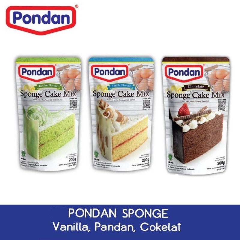 

Pondan Sponge Cake Mix 200gr - Tepung Premiks Chiffon