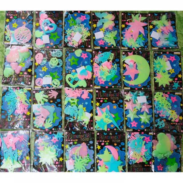 STICKER BINTANG GLOW IN THE DARK WALL STICKER