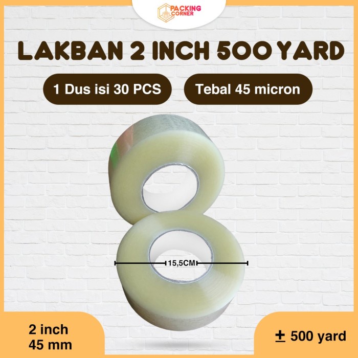 

Terlaris Lakban Solatip Isolasi Opp Bening 2 Inch 45Mm X 500 Yard 45Mic Murah - 500Yard - 300M