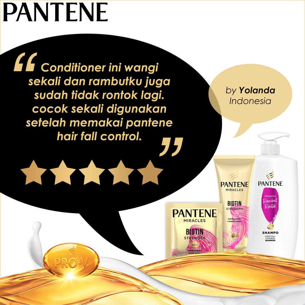 Pantene Conditioner Miracles Biotin Strength Daily Hair Supplement for Hairfall Control