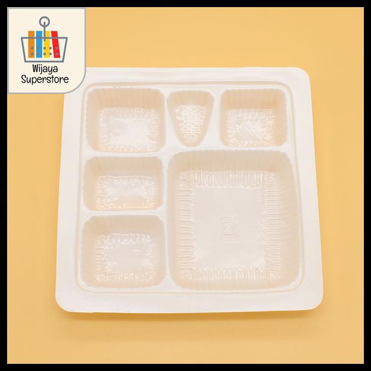 Kotak Makan Mika 18 X 18 Cm Alas Sekat Makan Nasi Ketring Catering - Sekat 6