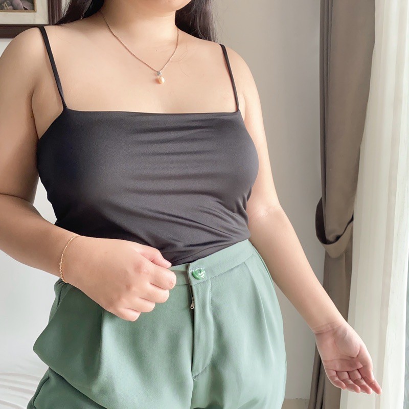 Jual Nara Square Tanktop In Black Plus Size Fashion Atasan Big Size