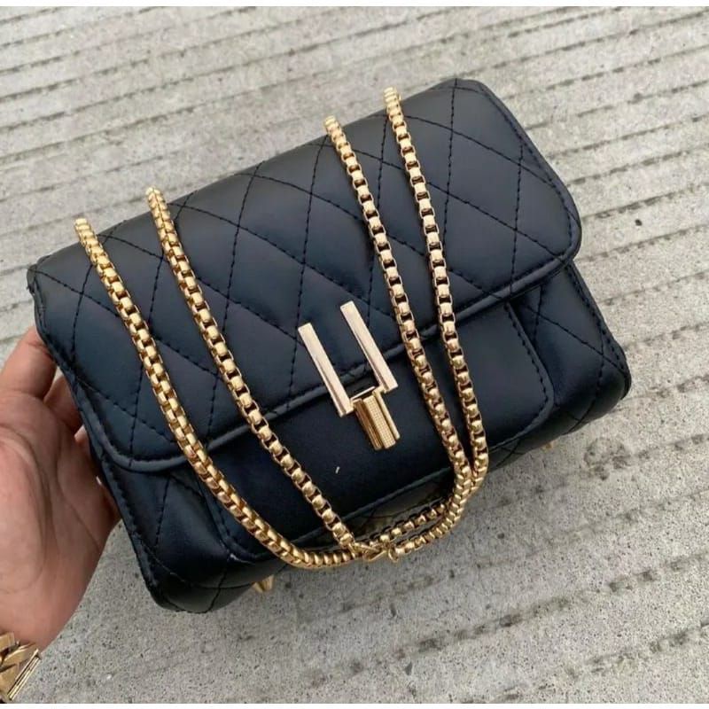 tas selempang wanita import zorah bag-Rantai gold