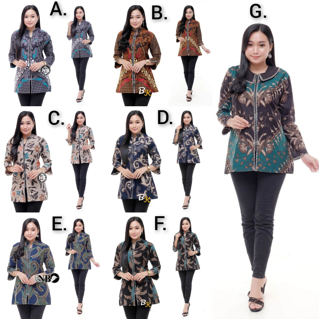 [ Bisa Cod ] Blouse Batik Wanita | Seragam Kantor | By Batikmahkotamas