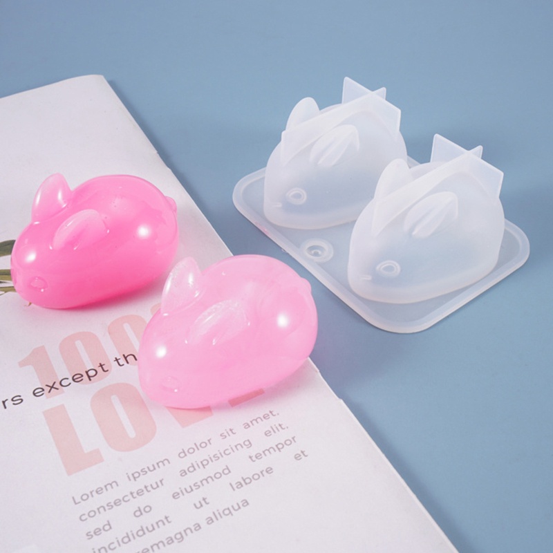 SIY  Cute 3D Rabbit Pendant Casting Silicone Mould DIY Craft Crystal Epoxy Resin Mold