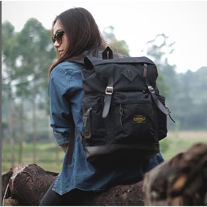 Tas Ransel Backpack Visval Rave Gendong Laptop Wanita Branded Murah