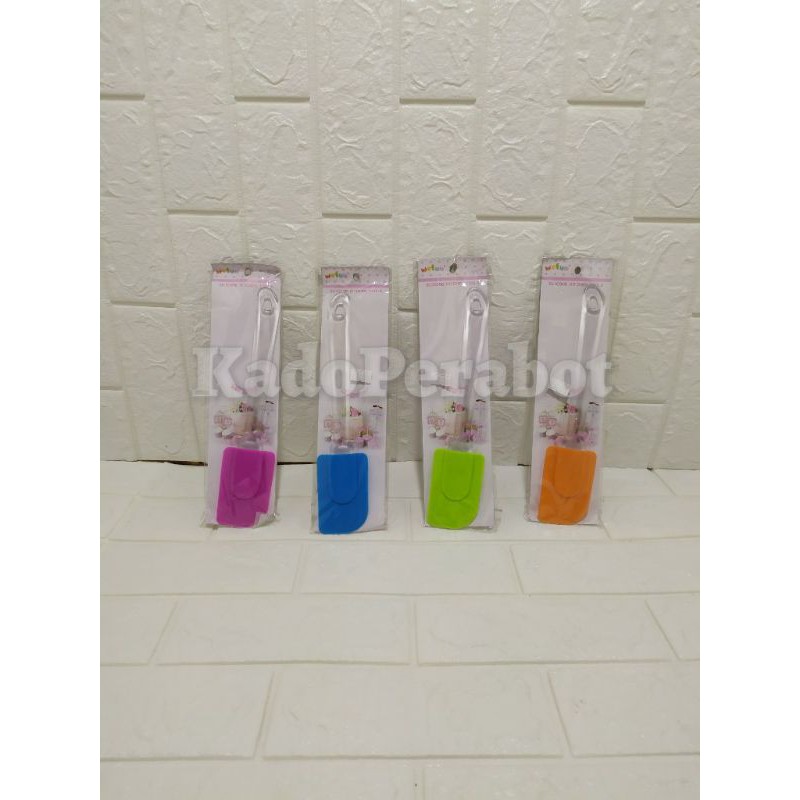 spatula wefun silikon - spatula silikon gagang bening- spatula lentur