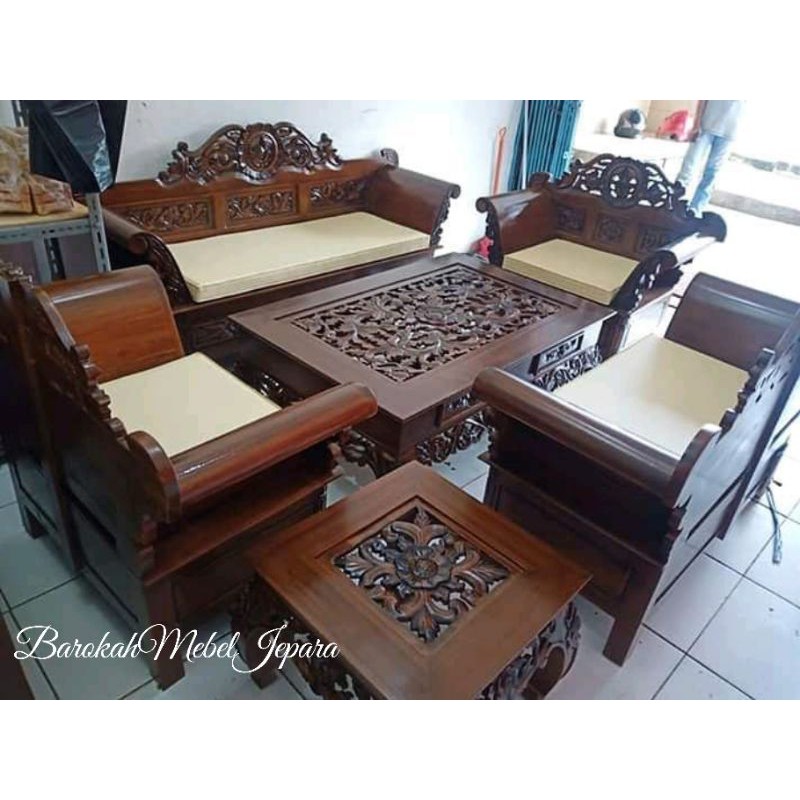 Kursi Tamu Jati / Kursi tamu ukir jepara / kursi tamu ukir