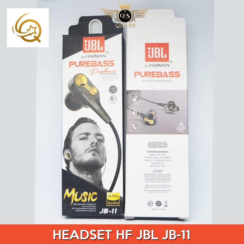 Headset JBL Murah by Harman JB11 Earphone Handsfree JBL JB011 Earphone Hansfree JBL JB-11 Headset Mu