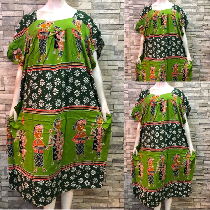 LD 150 BIG SIZE HENGKY SIKAK | DASTER HENGKY JUMBO | DASTER BATIK SUPER JUMBO | DASTER HENGKY SIKAK-4. Hijau