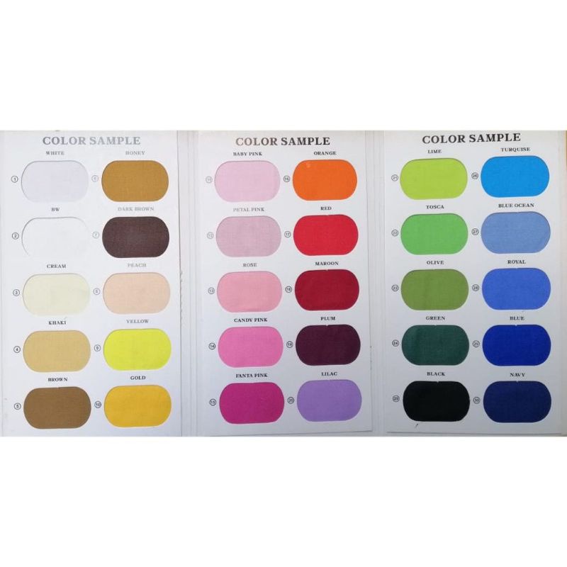 SAMPLE WARNA KAIN KATUN CATRA