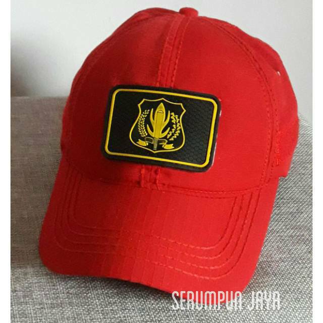 TOPI SECURITY - TOPI SECURITY LOGO KUNING - TOPI SECURITY LOGO KUNING VELCRO MERAH