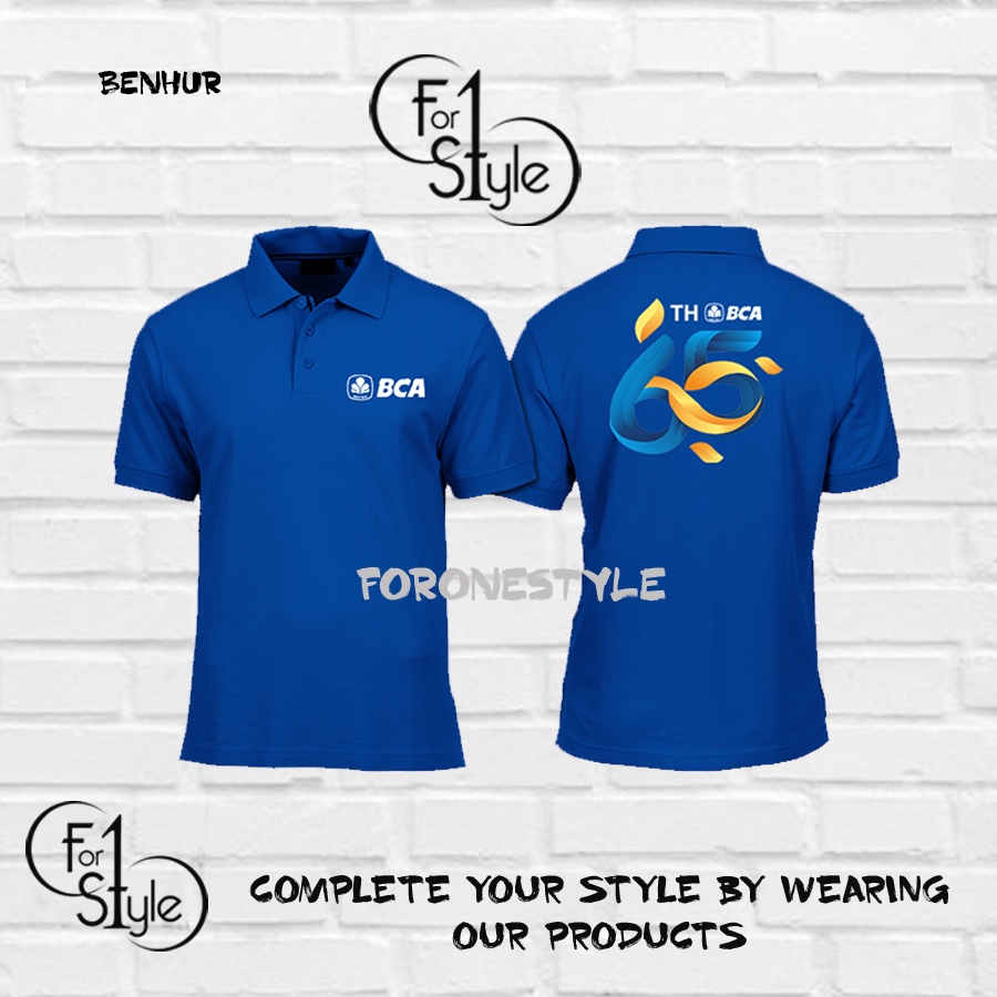 Polo BCA Ulang tahun BCA 65th kode 02 - Poloshirt BCA anniversary - Kaos Kerah BCA - Baju Kerah Bank