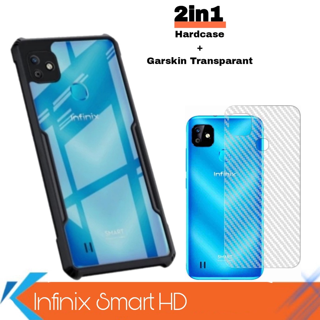 Casing Infinix Smart HD Hardcase Shockproof Transparant Case Infinix Smart HD Free Garskin Transpara