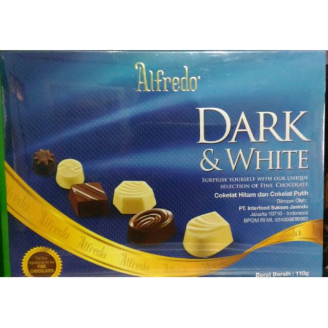 

Coklat alfredo dark and white import malaysia halal murah mantab