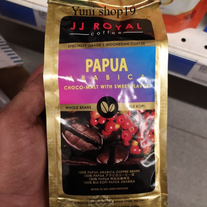 

kopi jj royal papua arabica biji 200gr