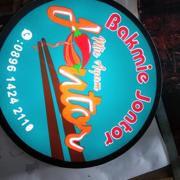 Dijual Neon Box bulat diameter 50cm terbaik