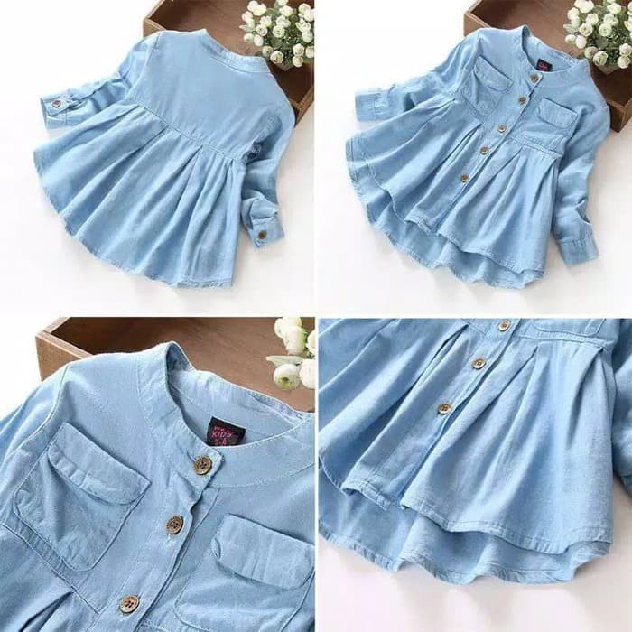 TBI Fashion Import Dress Terusan Model Jeans Baju Anak Cewe