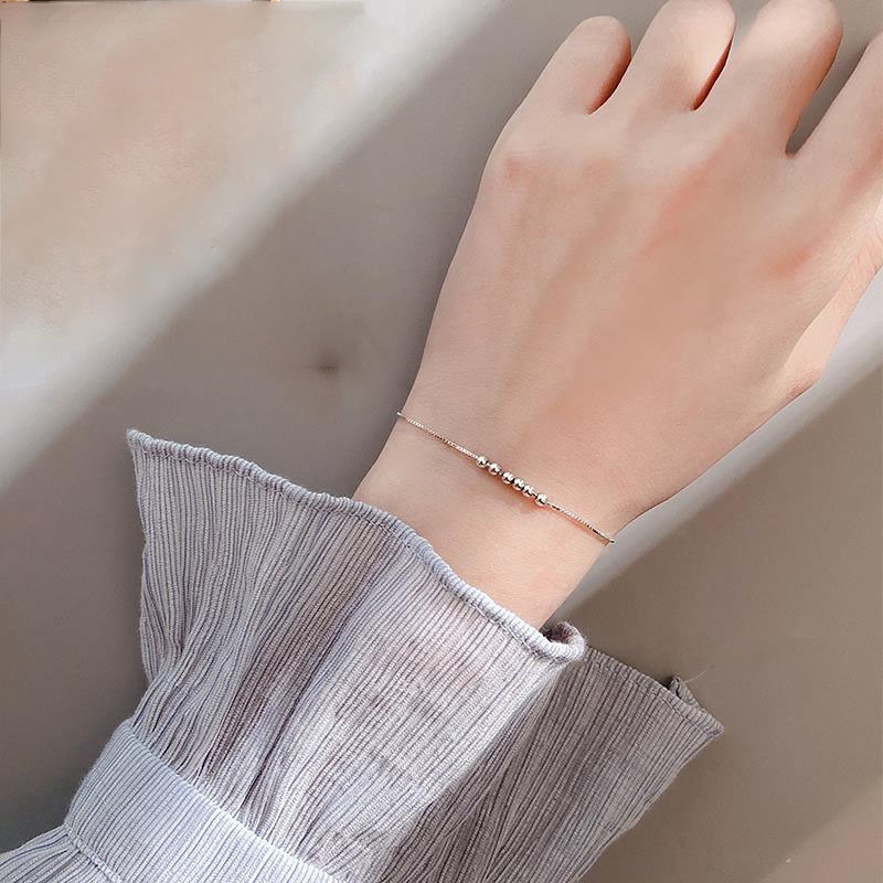 Gelang Manik Transfer Silver 925 Gaya Korea untuk Wanita