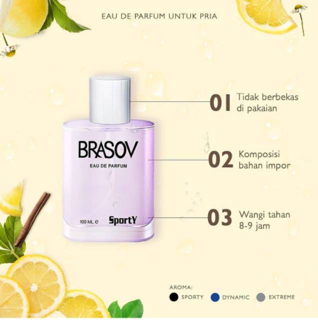 [100 ML] BRASOV EDP 100 ML (Tidak bisa kirim ke luar P, Jawa dengan JNT)