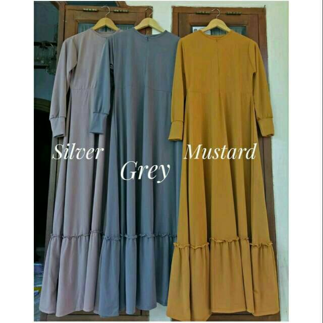 Gamis Rempel Polos / Gamis Wolfis