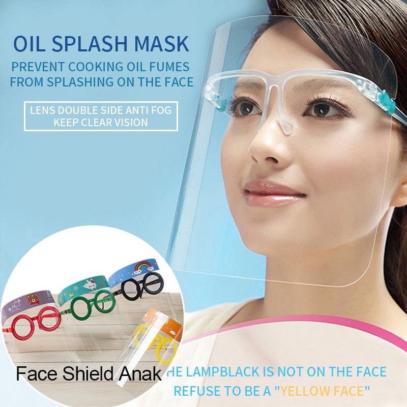 Face Shield Kacamata Goggle Pelindung Transparan Full Face Untuk Mata