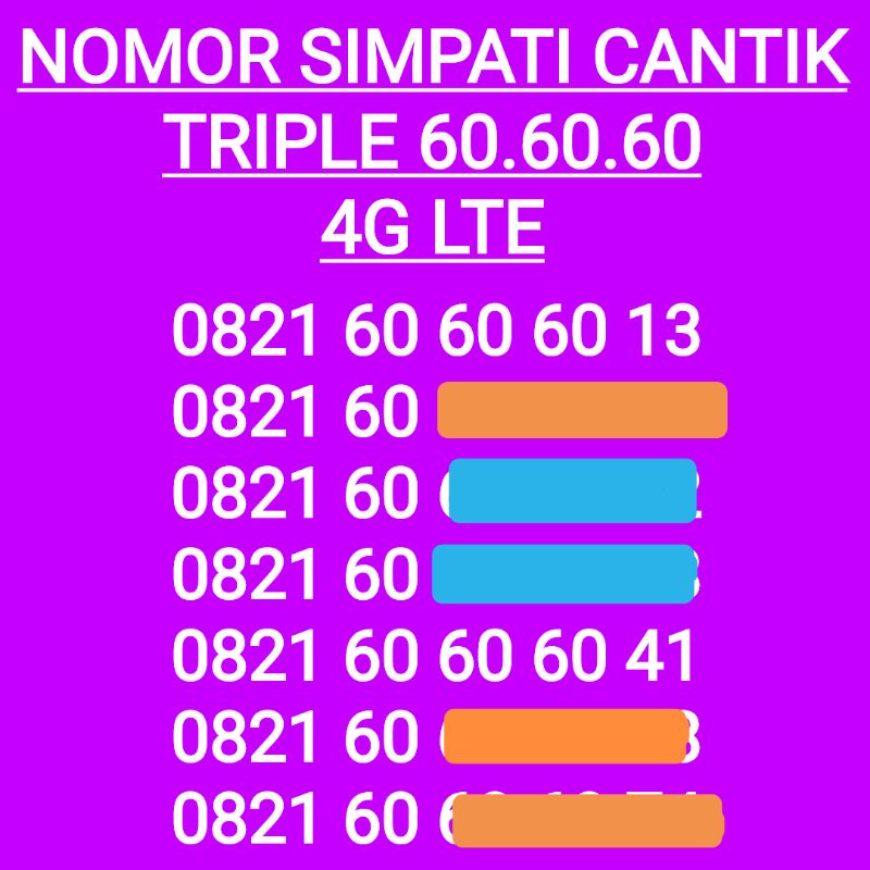 0821 60.60.60.XX NOCAN SIMPATI CANTIK SIMPLE LANGKA SAKTI COMBO 15 GIGA 75RB