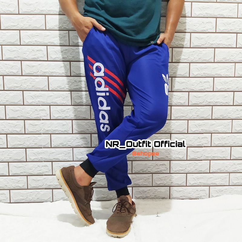 Celana Jogger Training Panjang Pria Pinggang Karet Full Kolor Jumbo Pants Big Size NR_Outfit Official COD