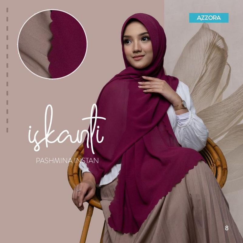 Pashmina Tali Instan Iskanti by Azzora / Pastan Laser Cut