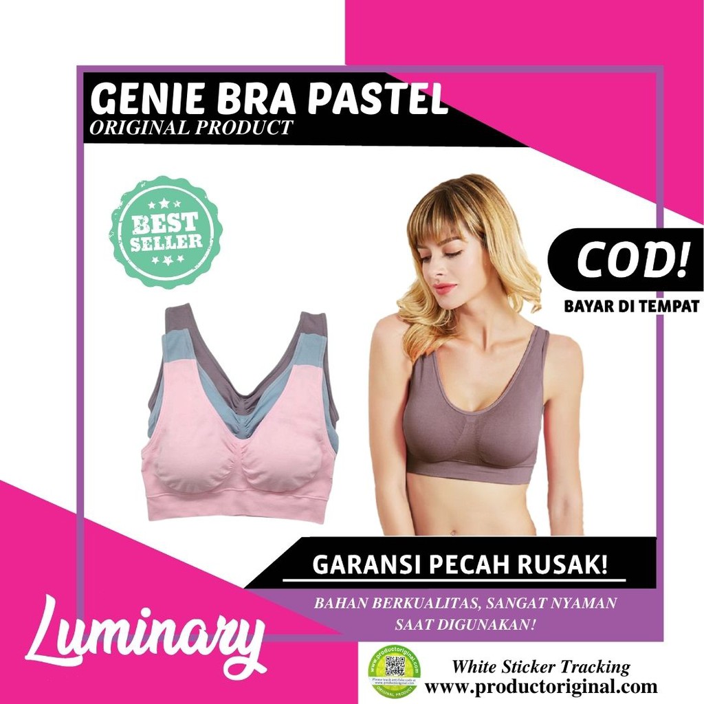 GENIE BRA PASTEL ORIGINAL JAPAN BH TANPA KAWAT BRA WANITA TANPA KAWAT BRA IMPORT PAKAIAN DALAM