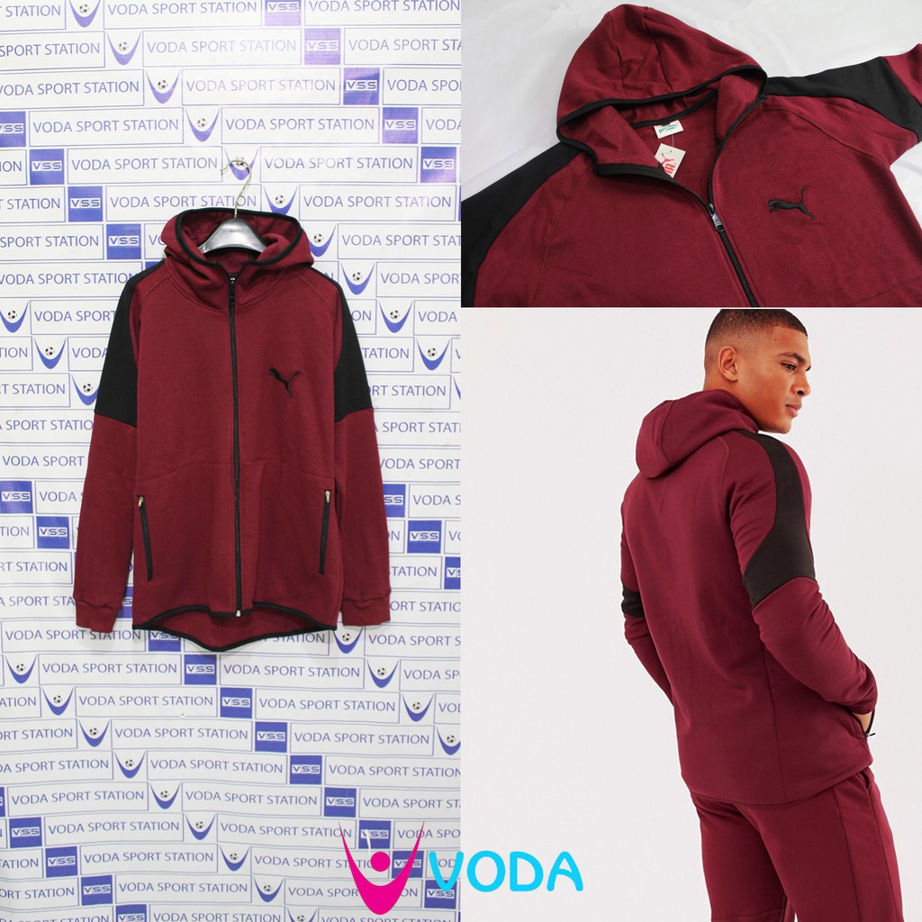 maroon puma hoodie