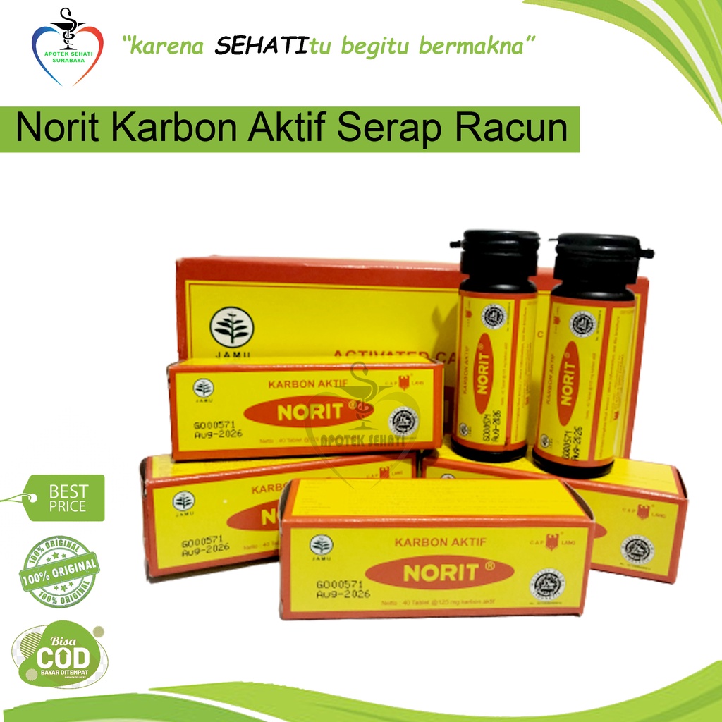 Norit Active Carbon Aktif Karbon Cap Lang Obat Sakit Perut Diare