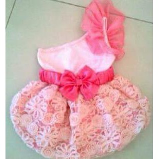 Dress Anak Perempuan - one shoulder brokat dress